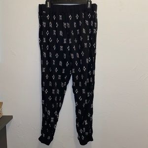 Madewell Ikat Black Joggers, Size Medium